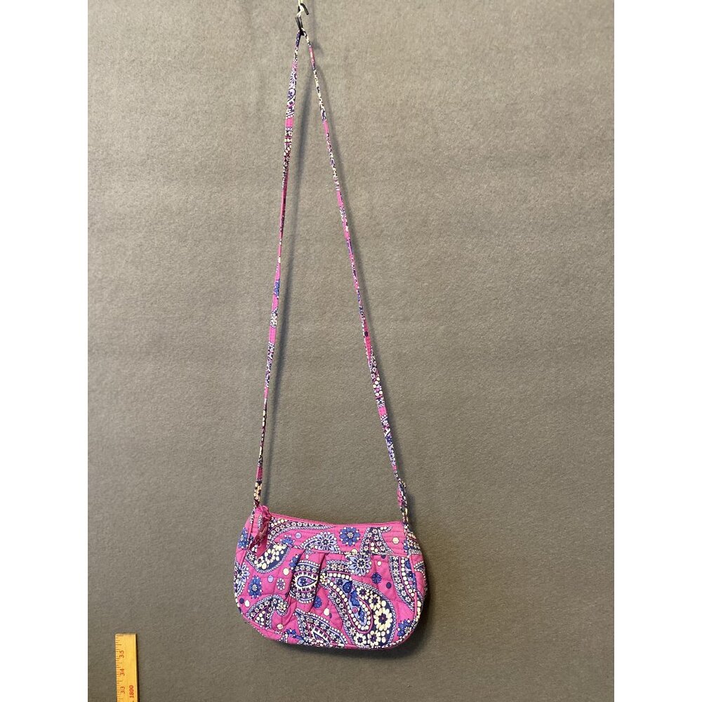 Vera Bradley Pink & Purple Paisley Quilted Cotton Crossbody Bag
